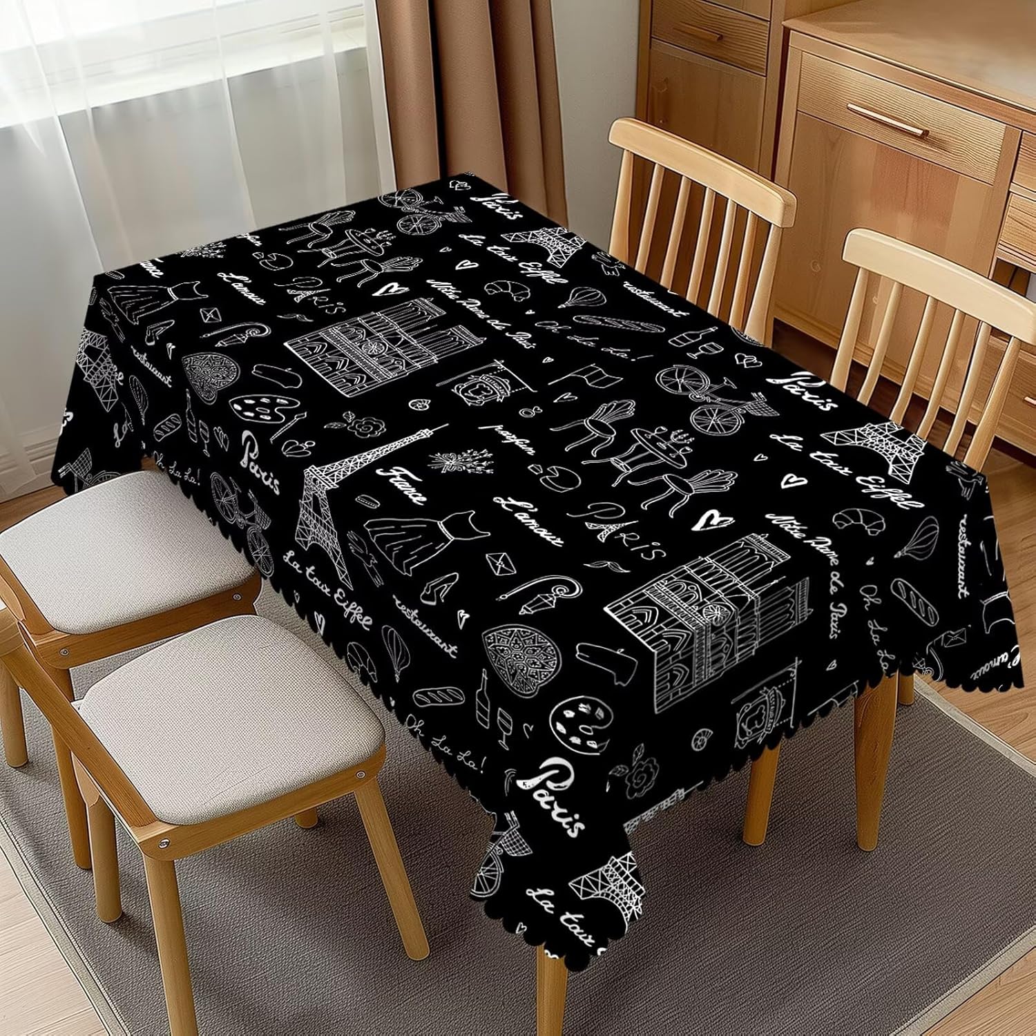 Home Textiles Paris - Tischdecke mit Eiffelturm-Motiv, Frankreich, Paris, Romantik,
