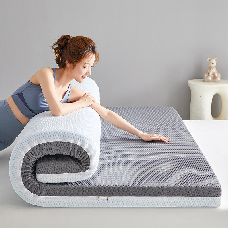 Memory Foam Topper - Memory-Schaum-Matratzenauflage Dicke Tatami-Matte Abnehmbarer Bezug für