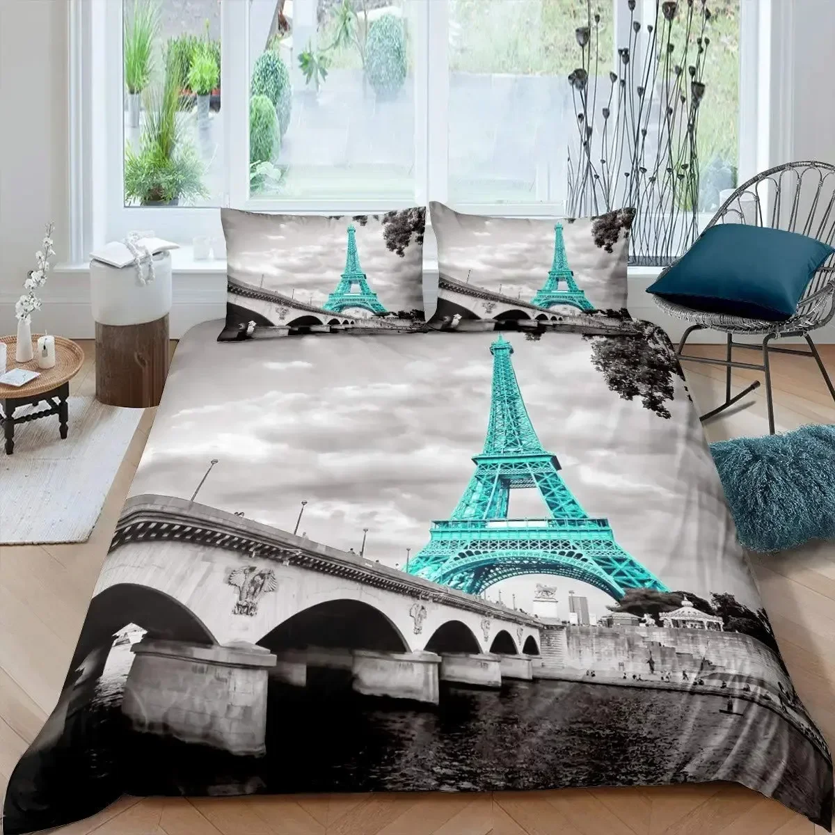Home Textiles Paris - Eiffelturm Paris Thema Bequeme Bettdecke Bettbezug