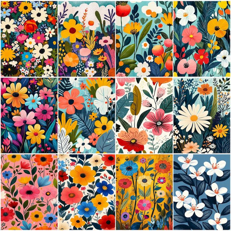 Home Textiles Store - RUOPOTY Einfaches Malen nach Zahlen, Blume,