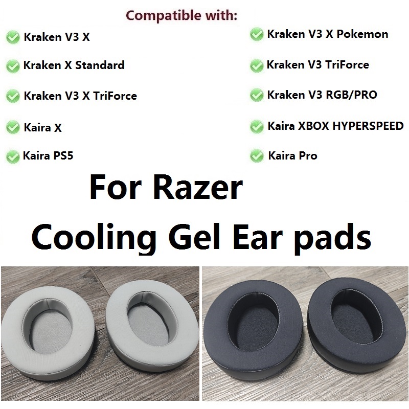 Cooling Pillow Gel - Kühlgel-Ohrpolster für Razer Kraken X/V3X/V3/V3 RGB/V3