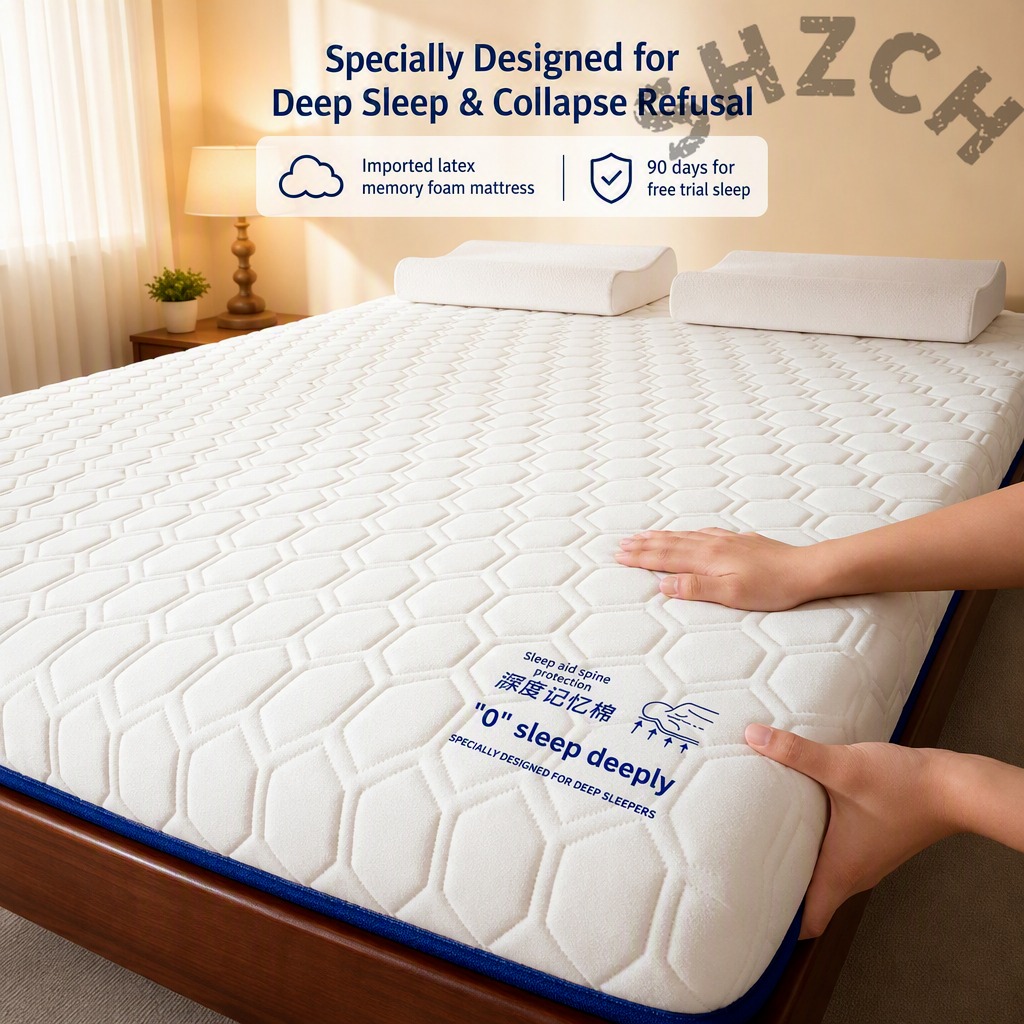 Memory Foam Topper - Latex-Matratzenauflage für Einzelbetten – Weiches, stützendes