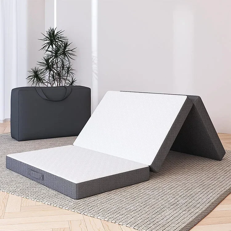 Memory Foam Topper - 2026 Tragbare Dreifach Faltbare Memory-Schaum-Matratzenauflage mit