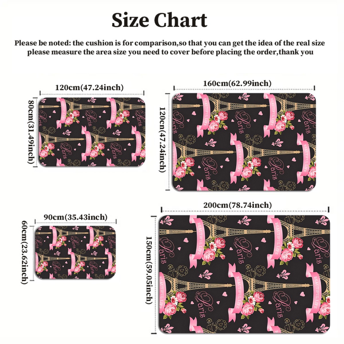 Paris Eiffelturm Rose Rosa Kri – Home Textiles Paris Bewertung und Preis
