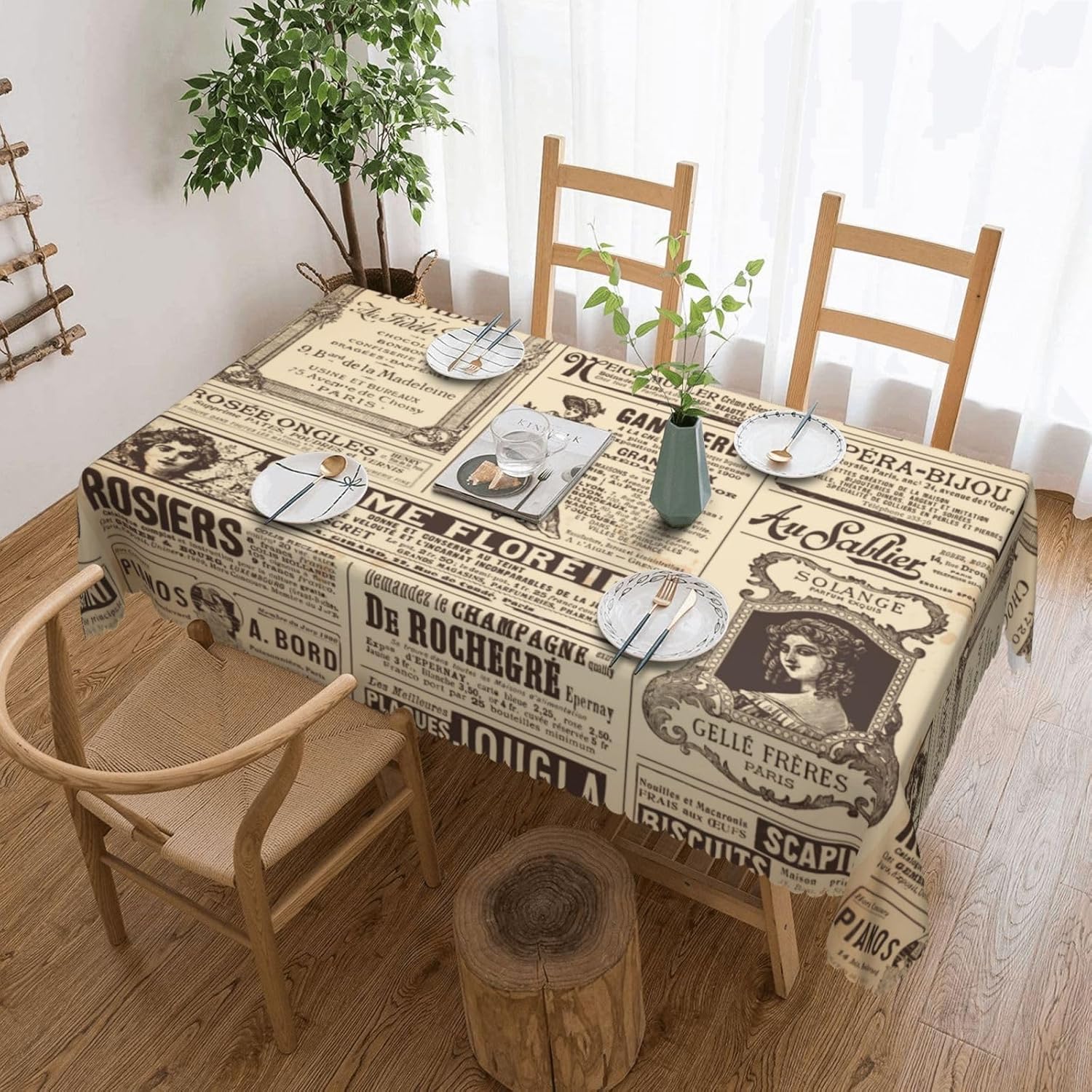 Vintage-Tischdecke mit Pariser – Home Textiles Paris Bewertung und Preis