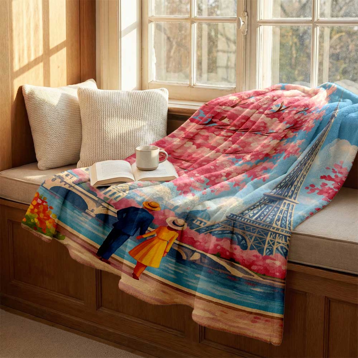 Eiffelturm-Sakura-Paar-Flanell – Home Textiles Paris Bewertung und Preis