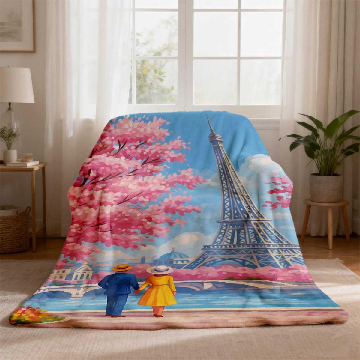 Eiffelturm-Sakura-Paar-Flanell – Home Textiles Paris Bewertung und Preis