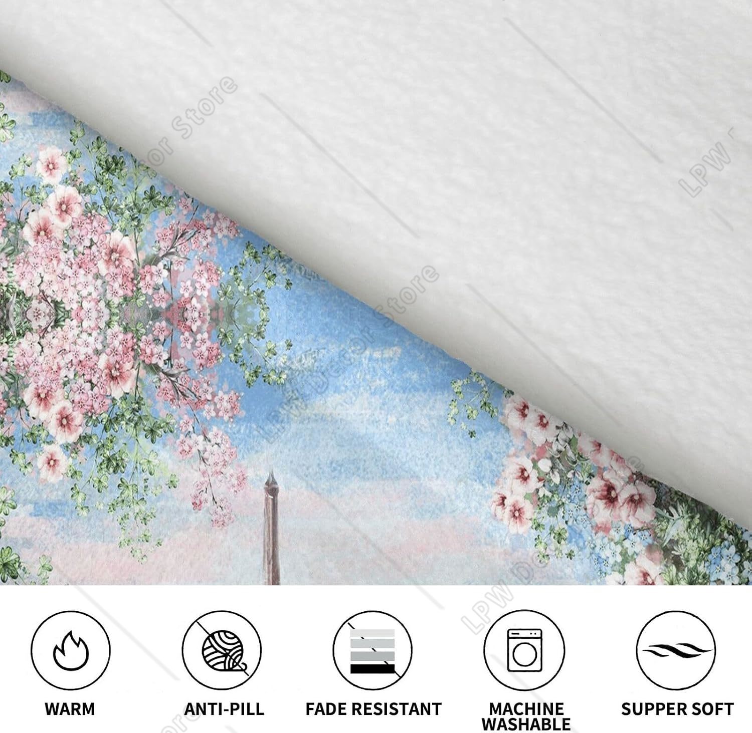 Tower Paris Print Decken-Kapuz – Home Textiles Paris Bewertung und Preis