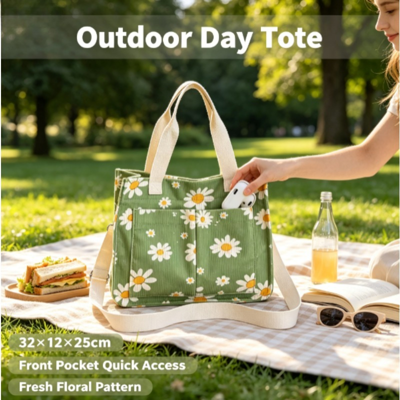 Modische Cord-Eco-Tasche, Groß – Home Textiles Store Bewertung und Preis